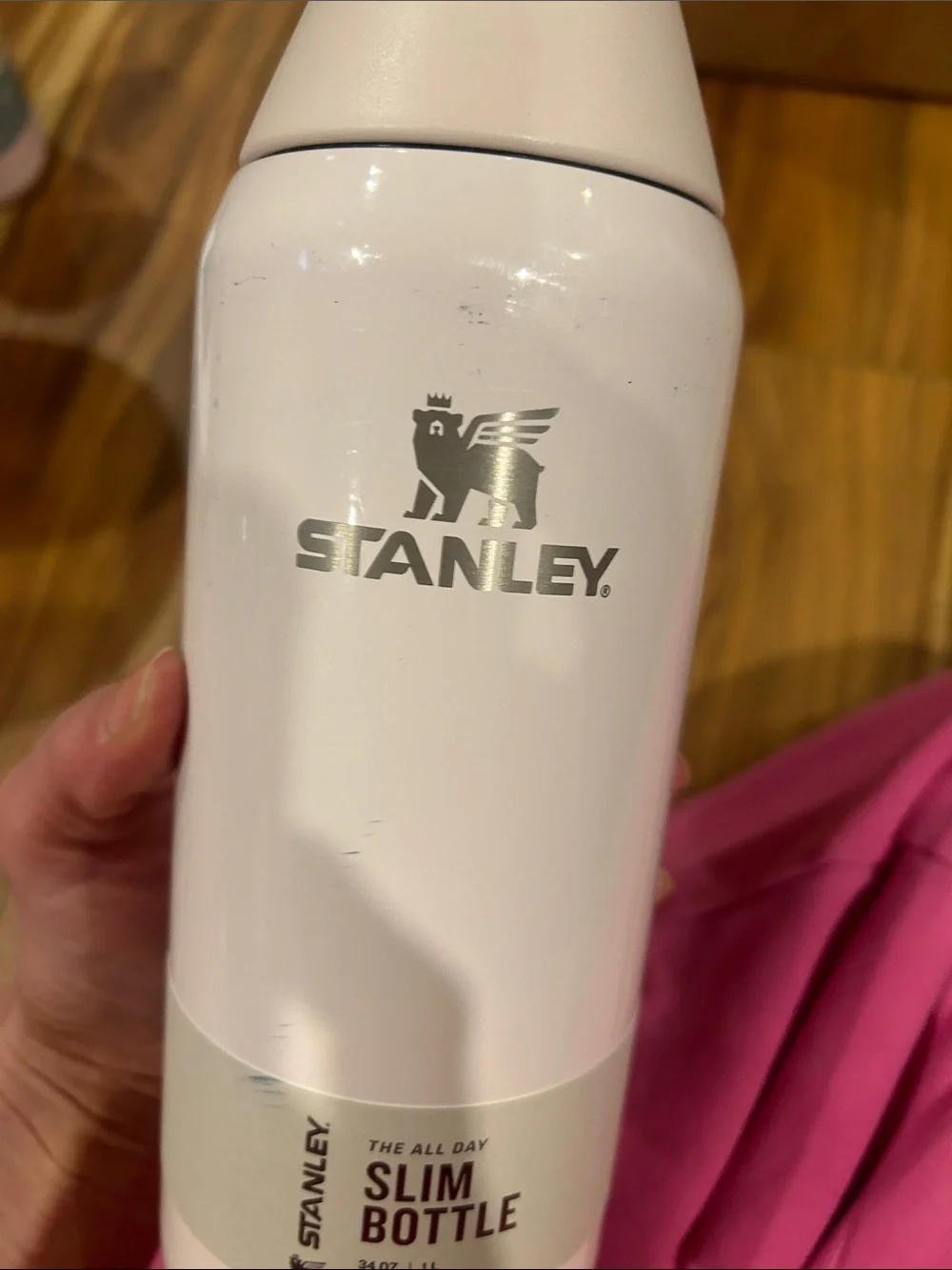 Stanley 34 oz Slim Bottle - white new without lid
